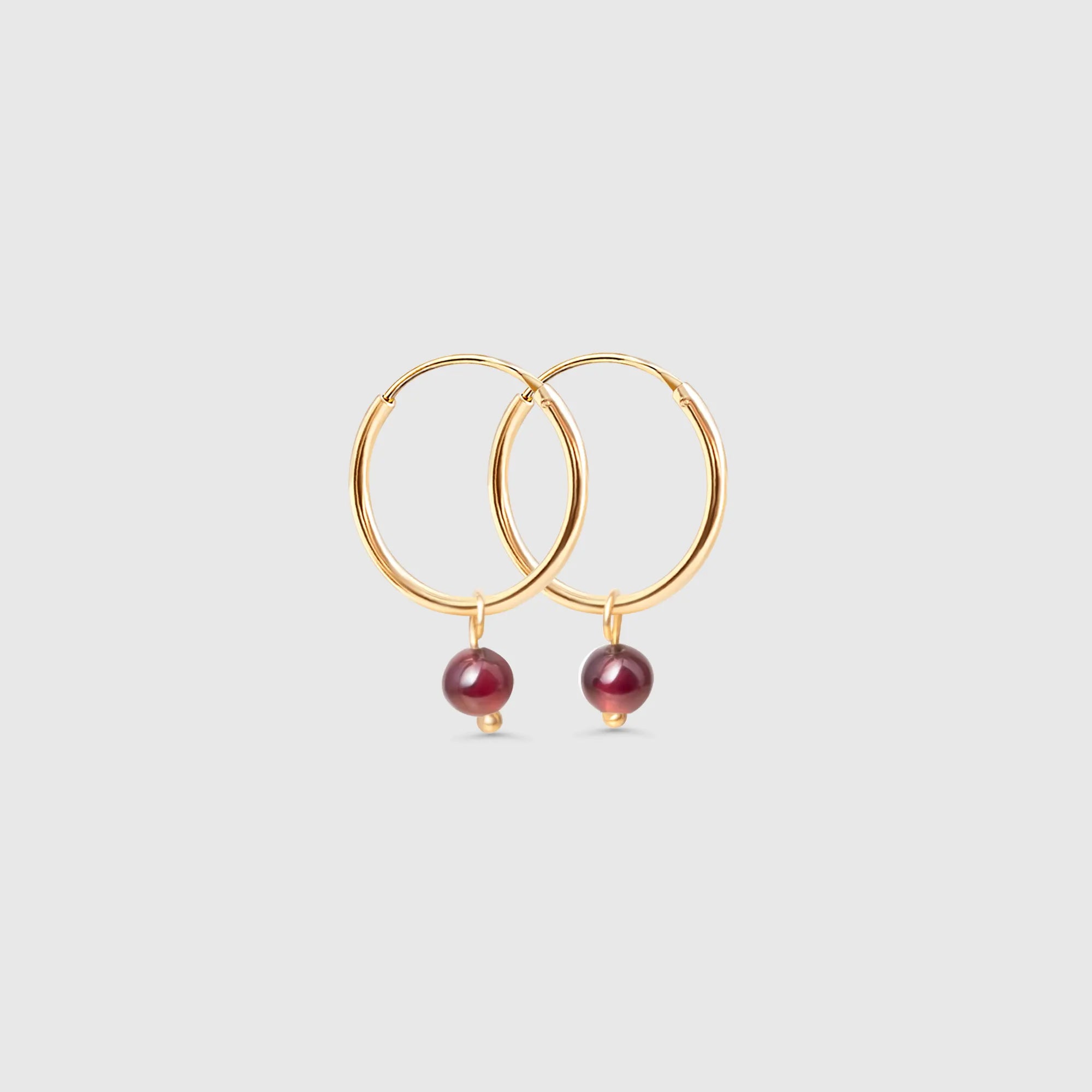 gemstone & pearl hoop