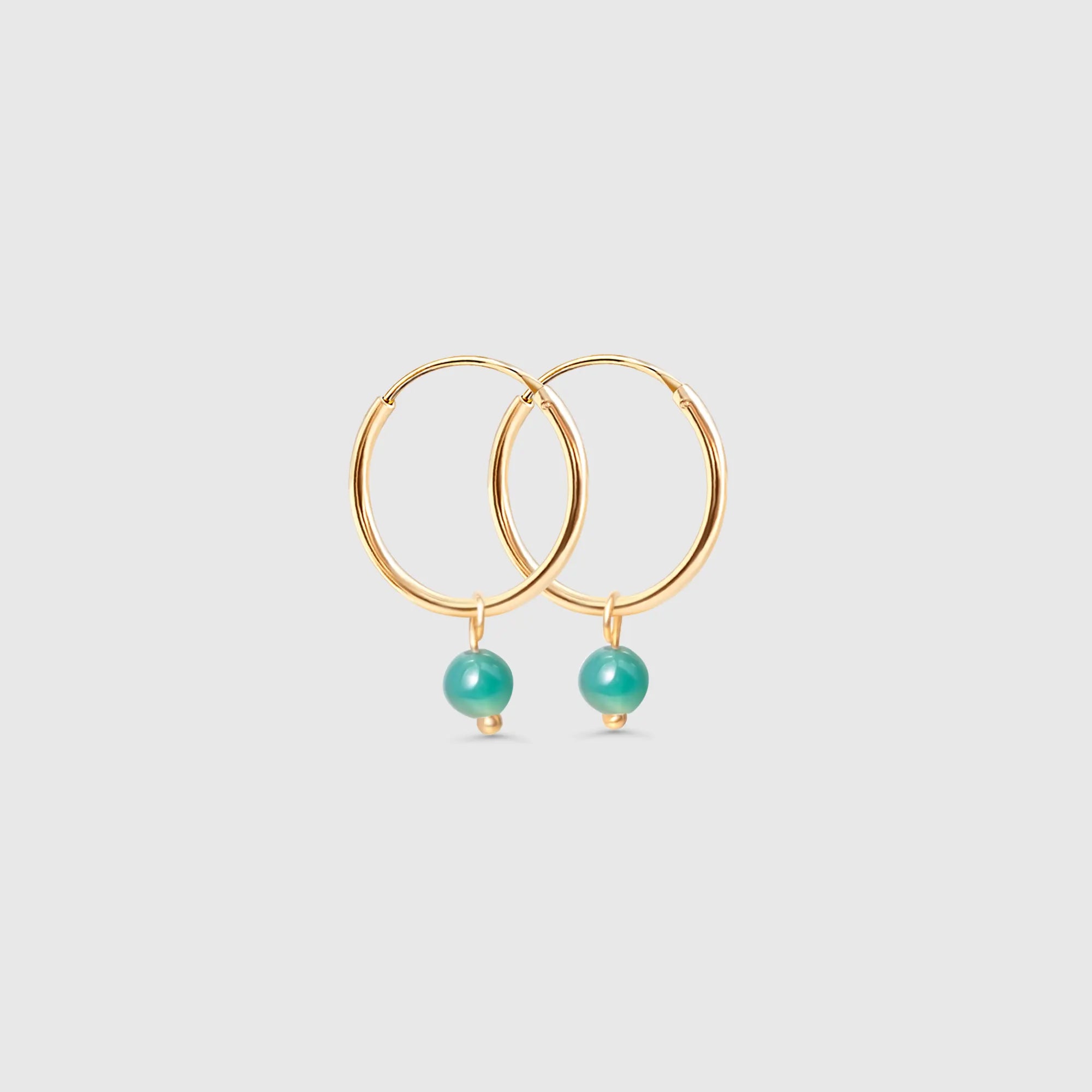 gemstone & pearl hoop