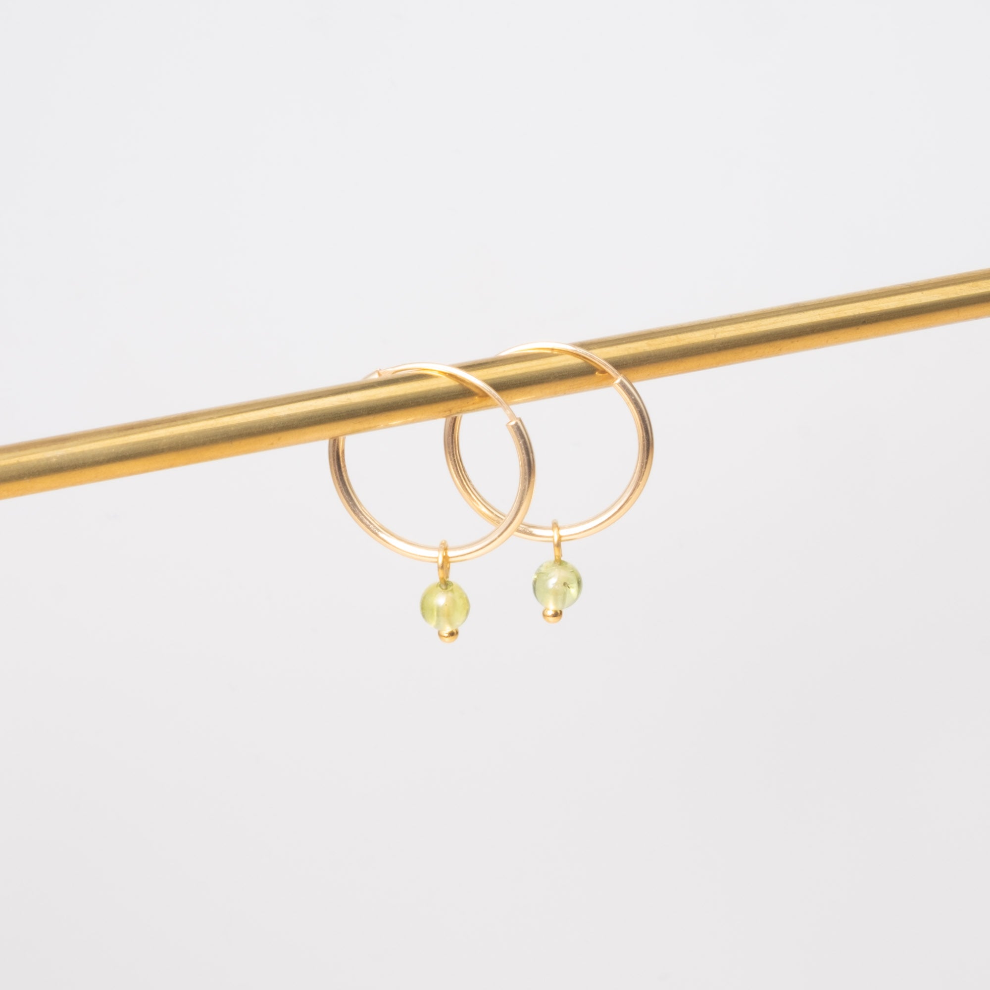 gemstone & pearl hoop