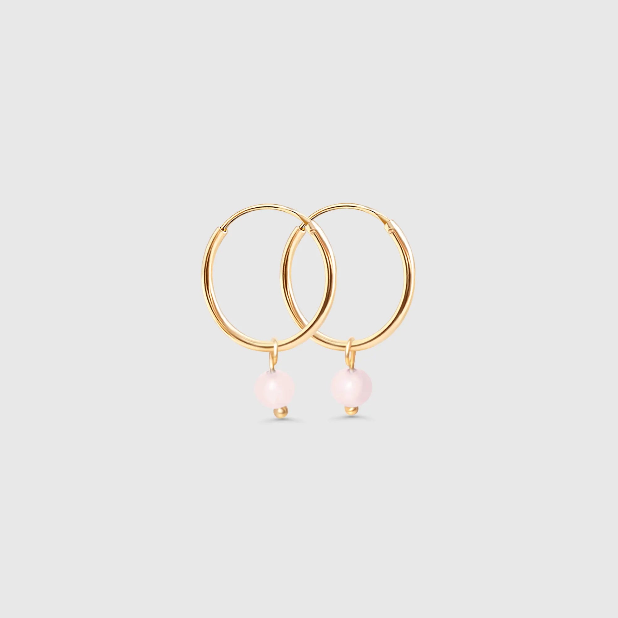 gemstone & pearl hoop