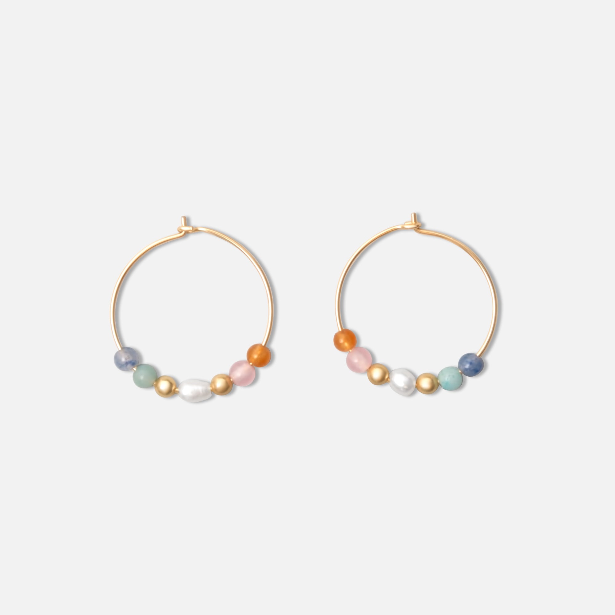 summer pearl hoops