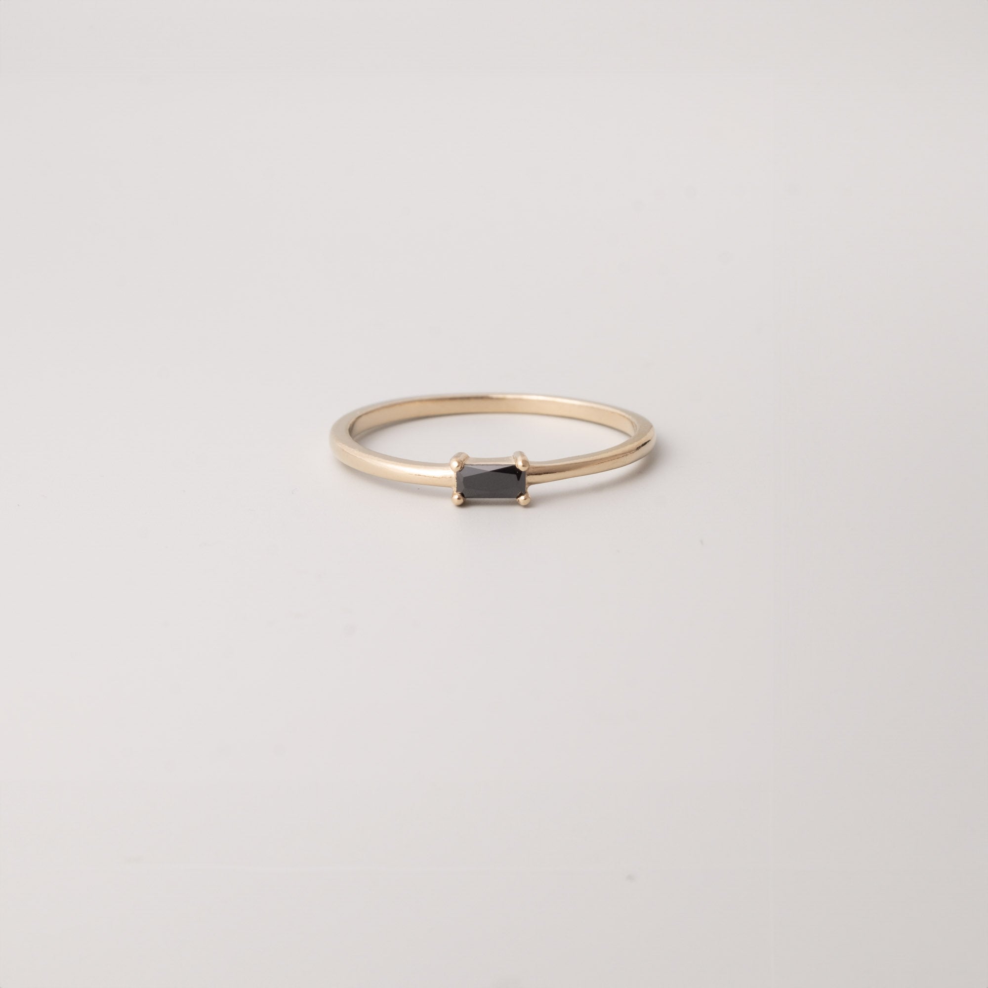 black baguette ring gold