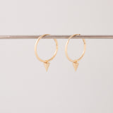 spike hoop charms | solid gold