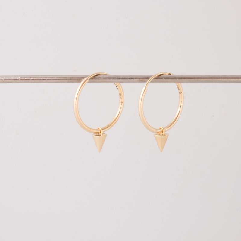 spike hoop charms | solid gold
