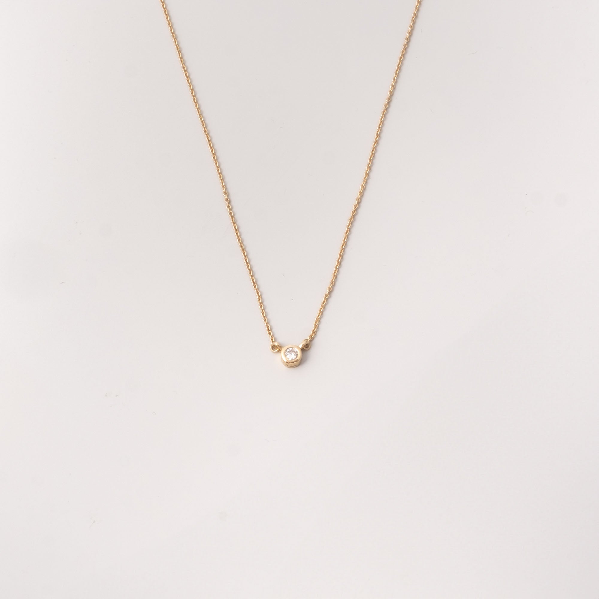 klassiche Halskette mit Diamant-Choker 14k Echtgold