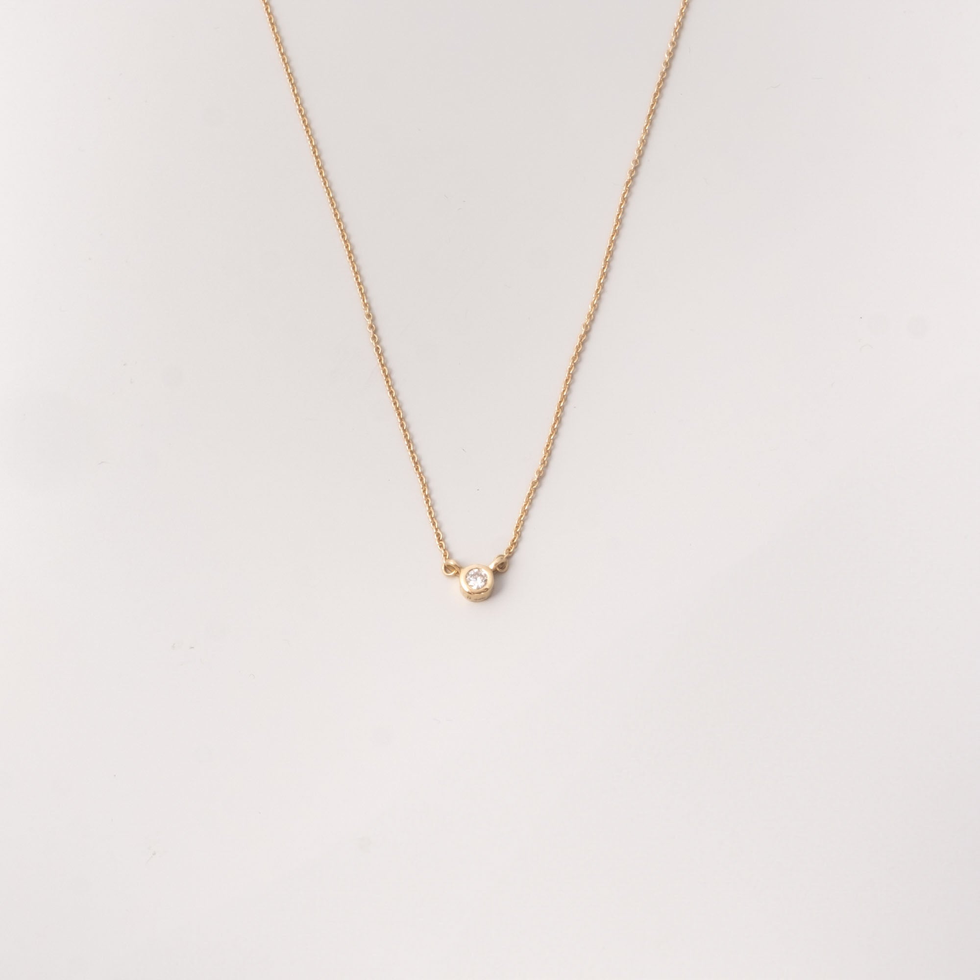 tiny diamond choker | solid gold