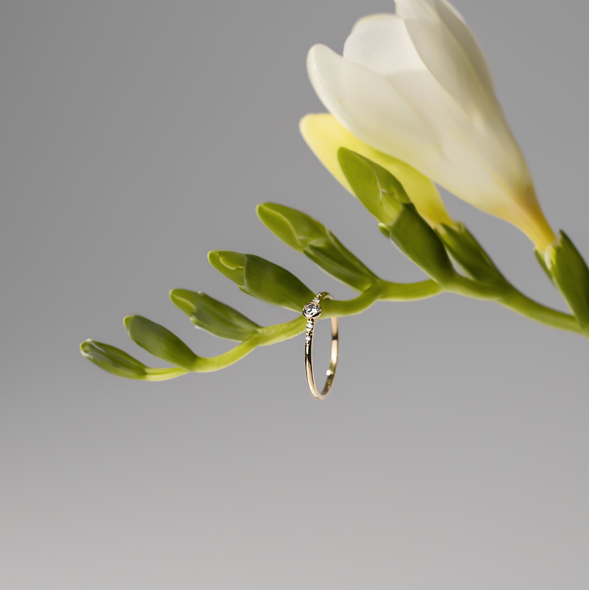 the modern engagement ring | solid gold