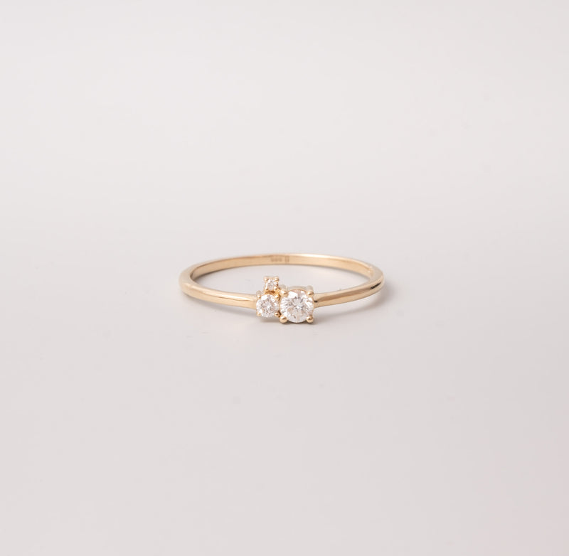 the trio engagement ring | solid gold