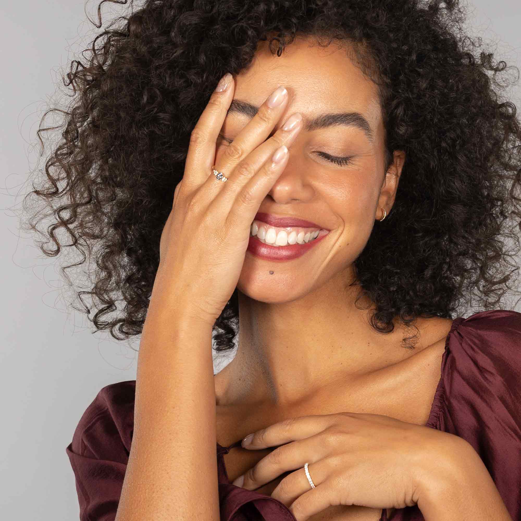 Verlobungsring spinel grau diamant 585 echtgold