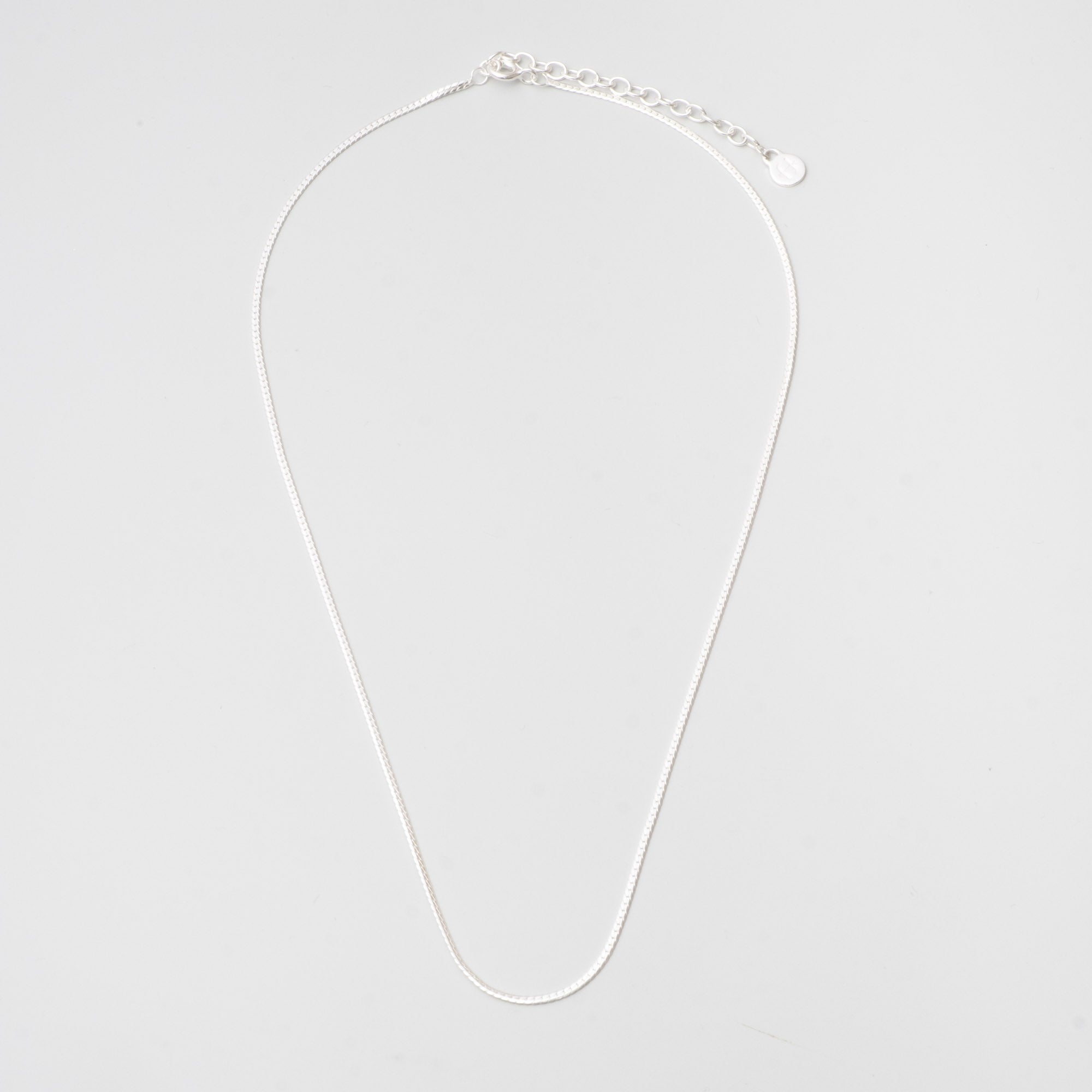 Choker Kette schmal flach silber