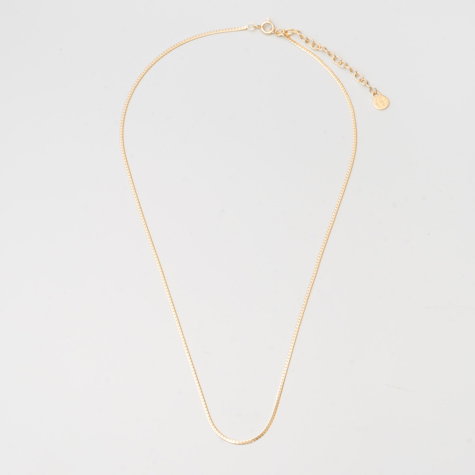 Choker Kette schmal flach gold