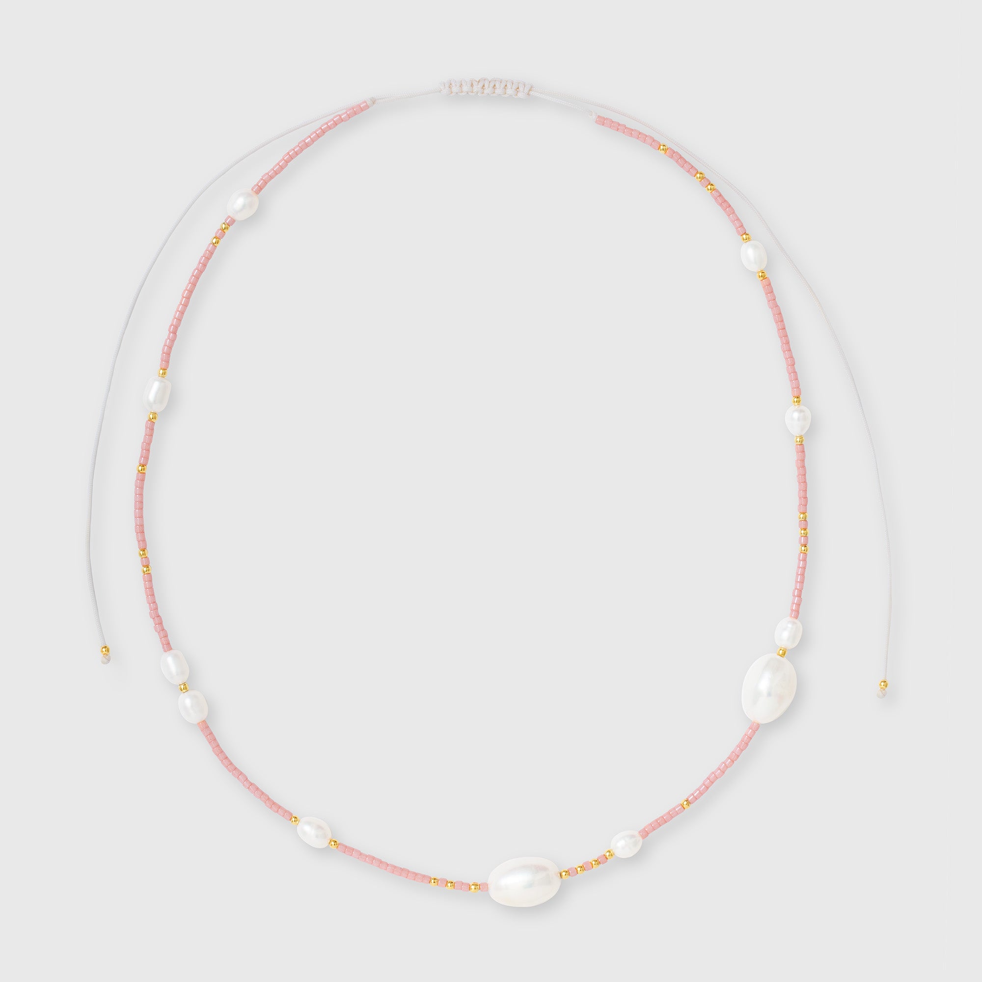 miyuki & big pearl necklace