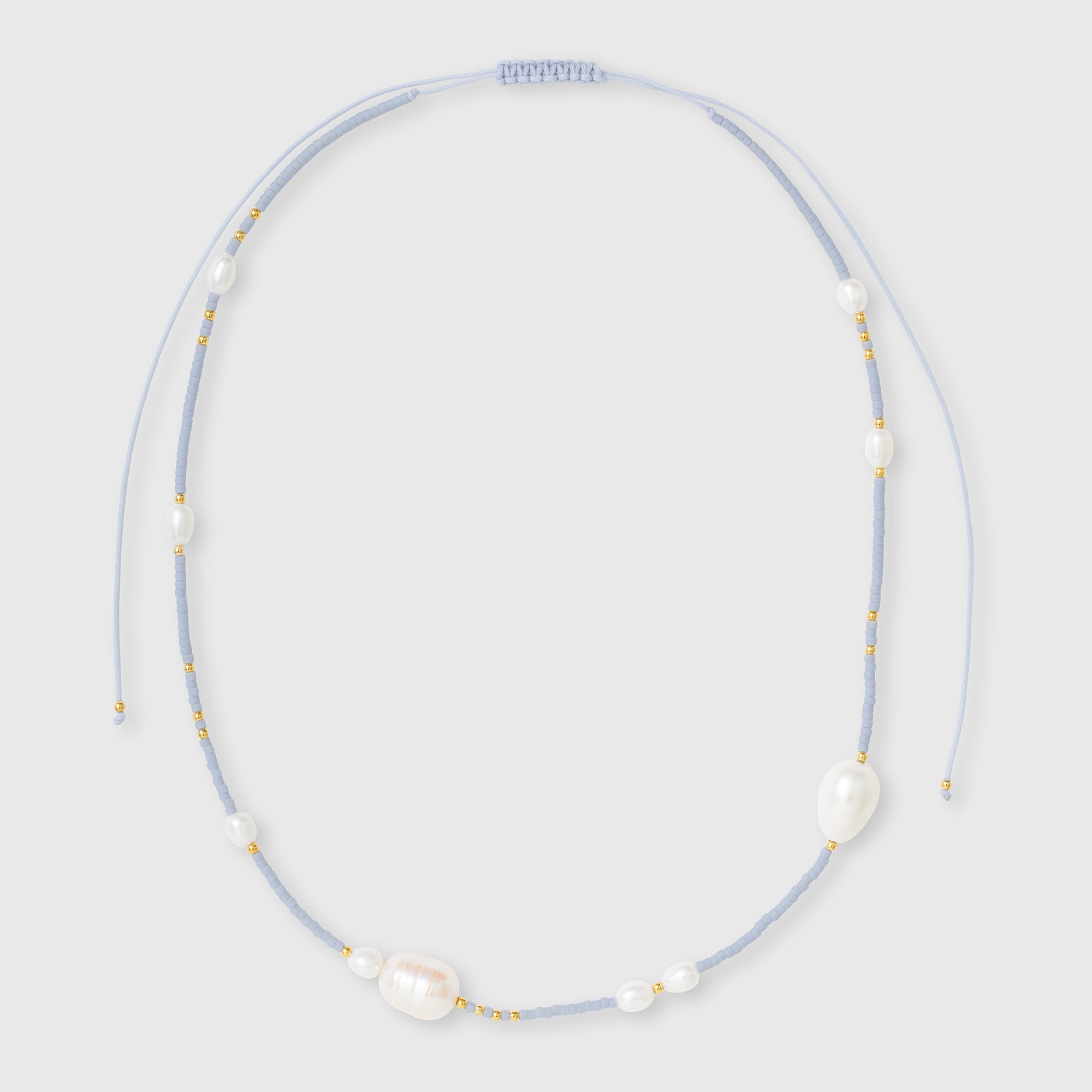 miyuki & big pearl necklace