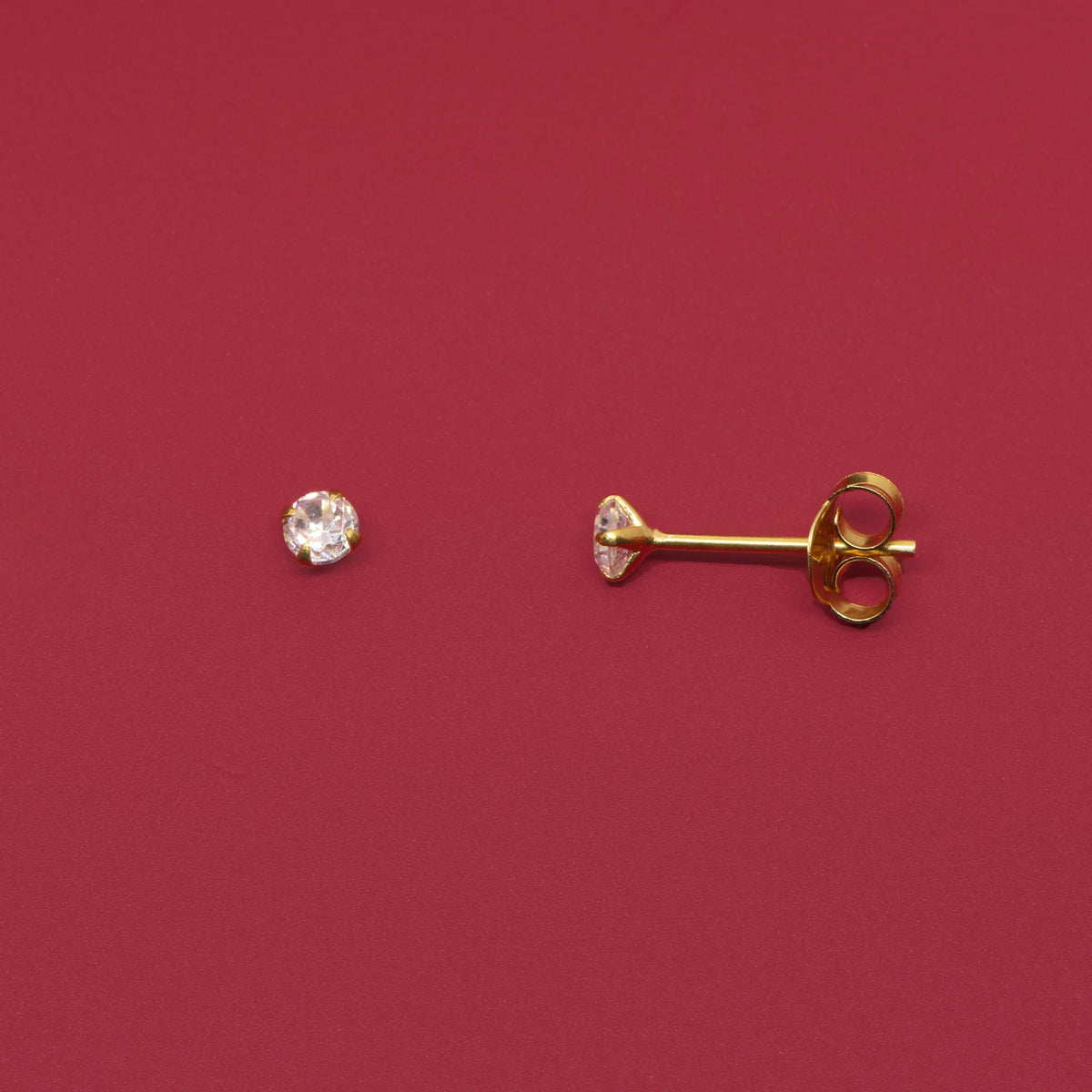 Ohrstecker mit Zirkonia Sparkle Stud in Gold fejn jewelry