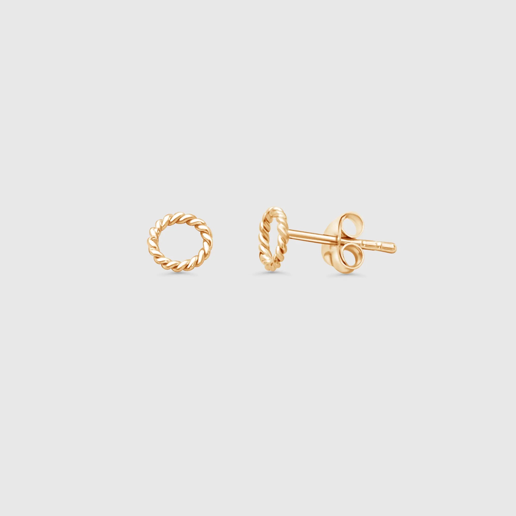 twisted circle studs
