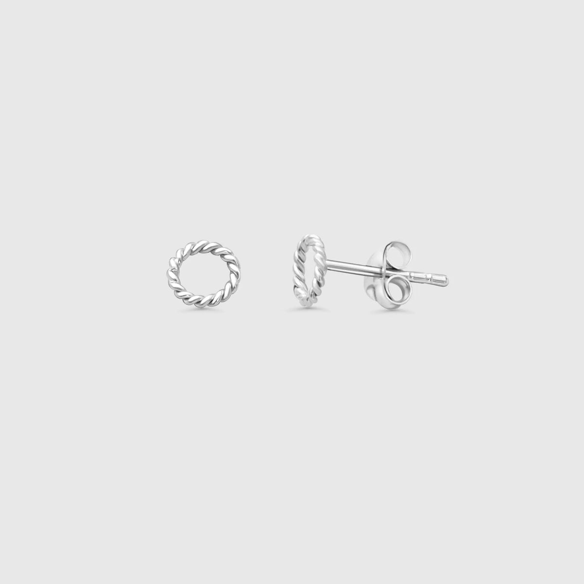 twisted circle studs