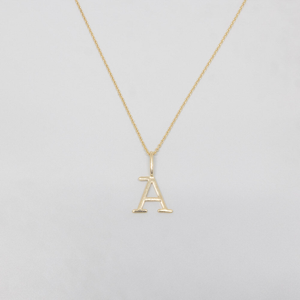 letter necklace | solid gold