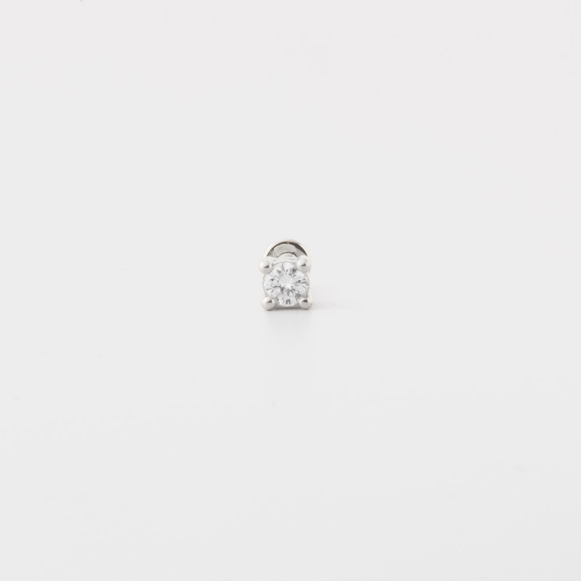 diamond helix stud | solid gold