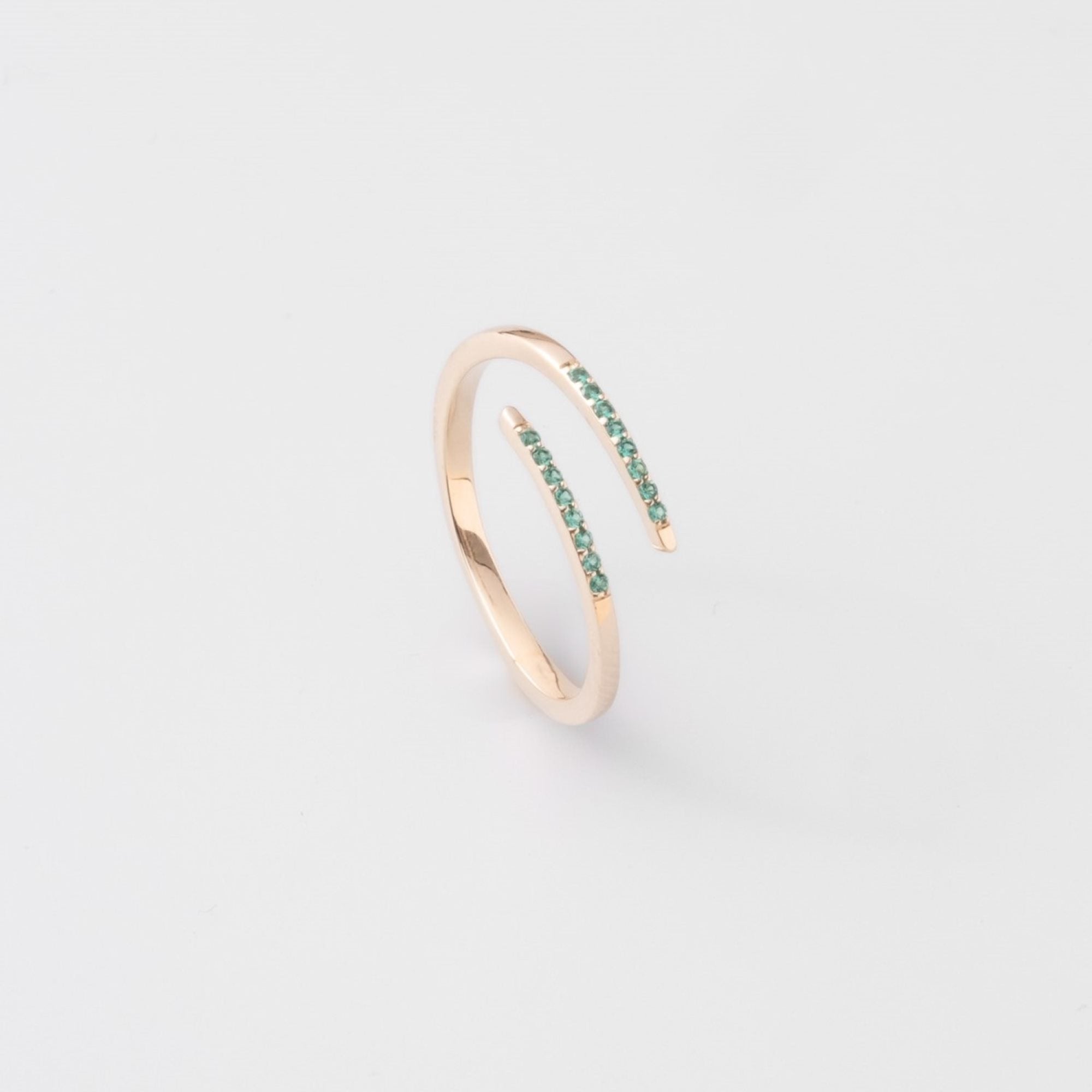 snake emerald ring | solid gold