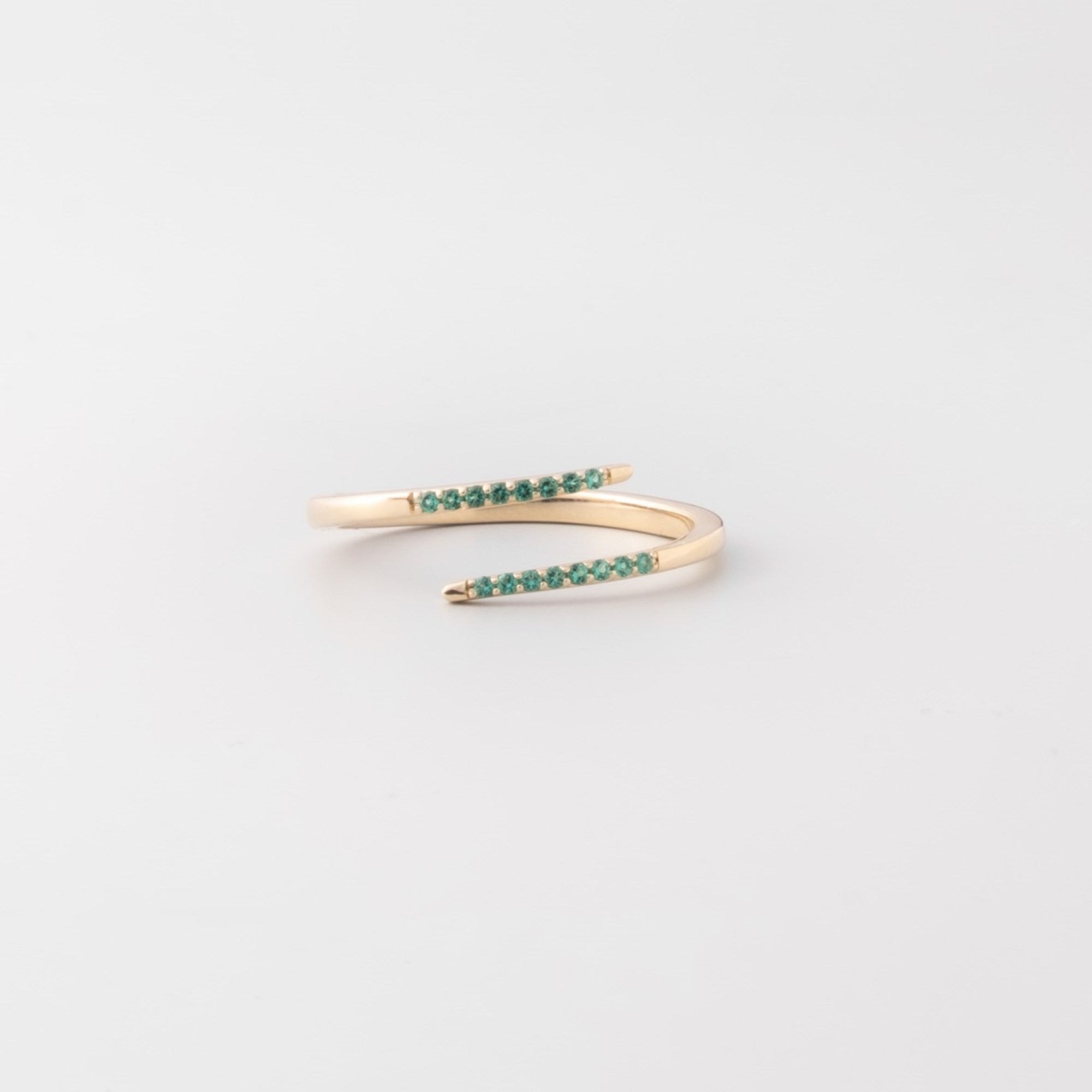 snake emerald ring | solid gold