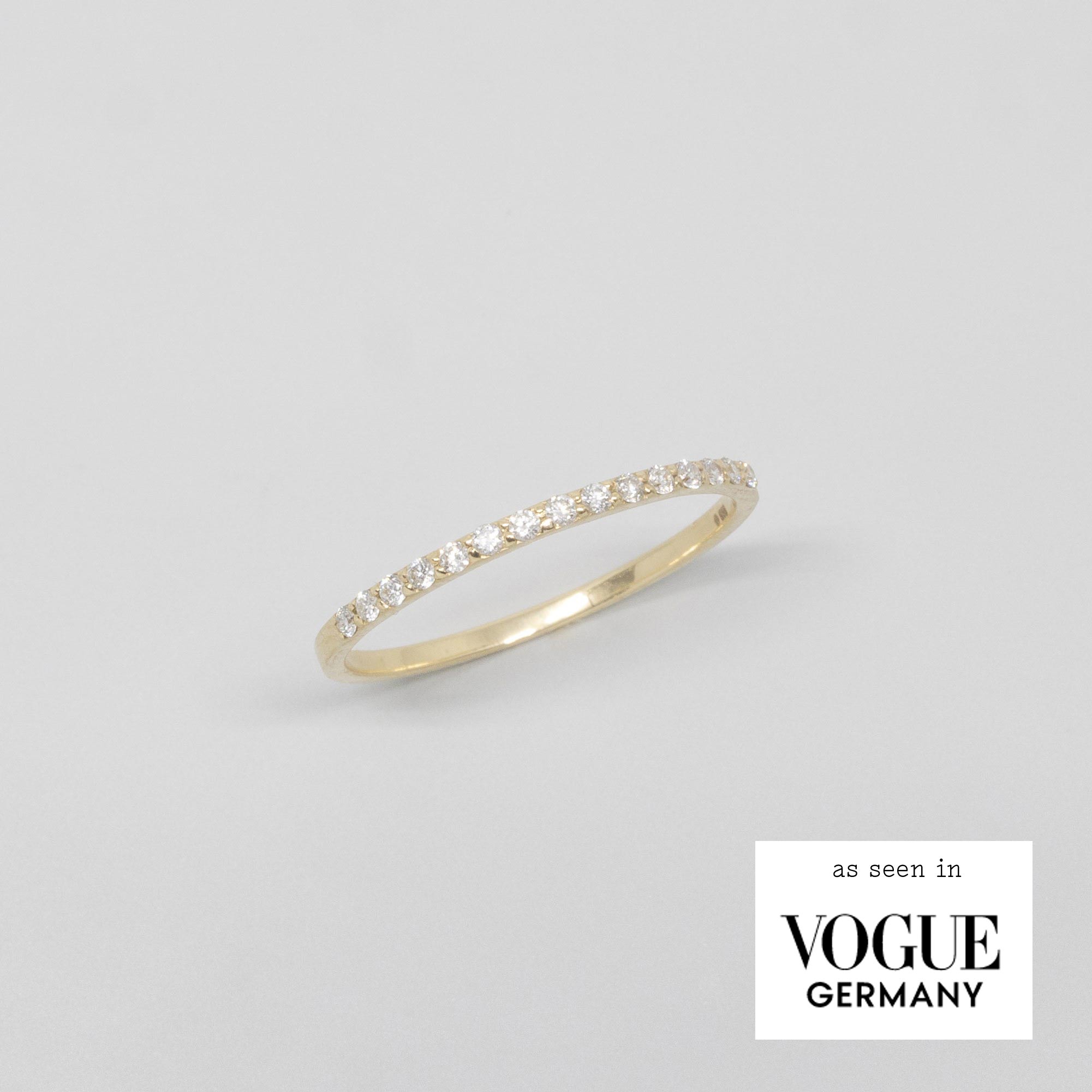 memory diamond ring | solid gold