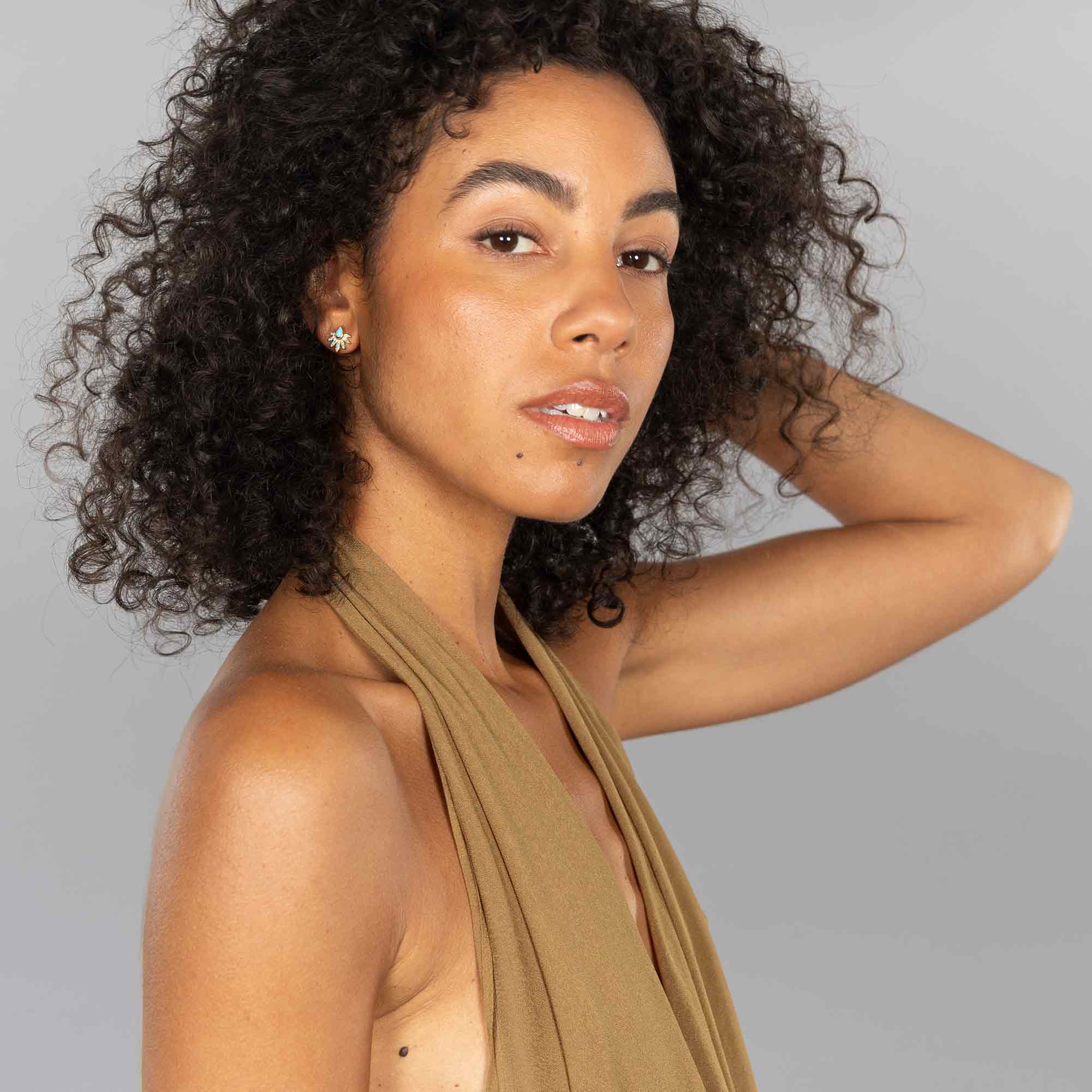 Ohrstecker sparkle sun zirkonia türkis worlds origins wolfgang joop