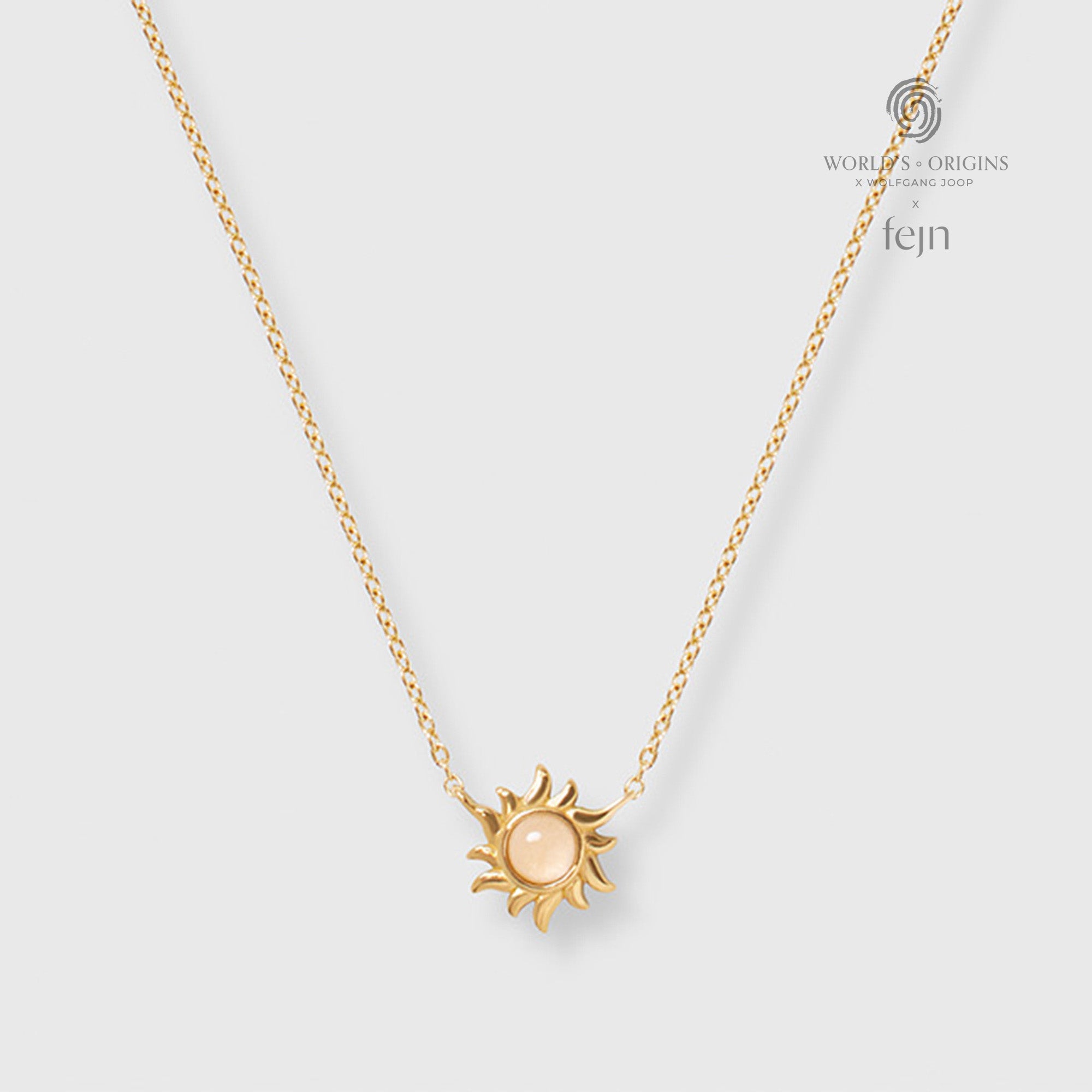 Halsketten mystic precious sun mit rosequarz worlds origins wolfgang joop