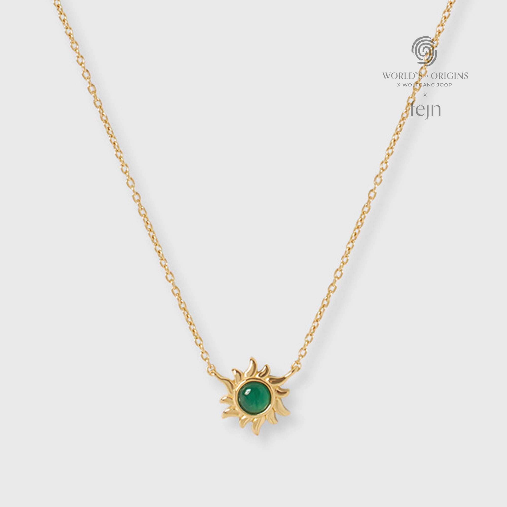 Halsketten mystic precious sun grüner agat worlds origins wolfgang joop