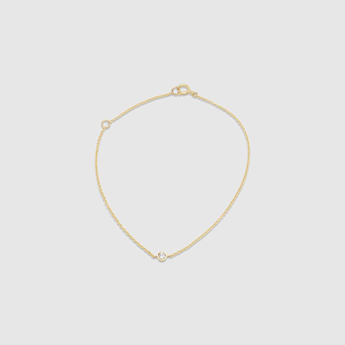 tiny diamond bracelet | solid gold