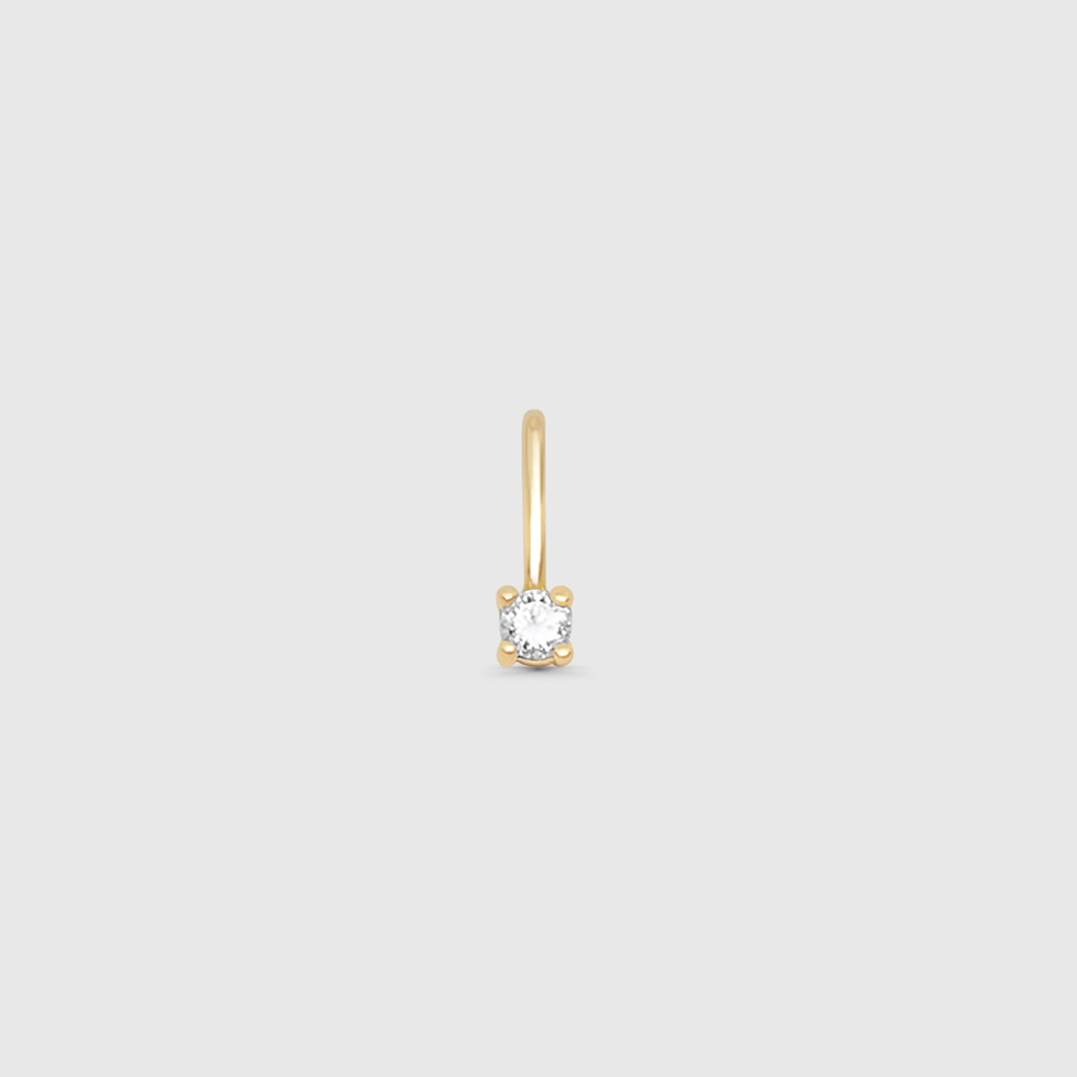tiny diamond necklace charm | solid gold