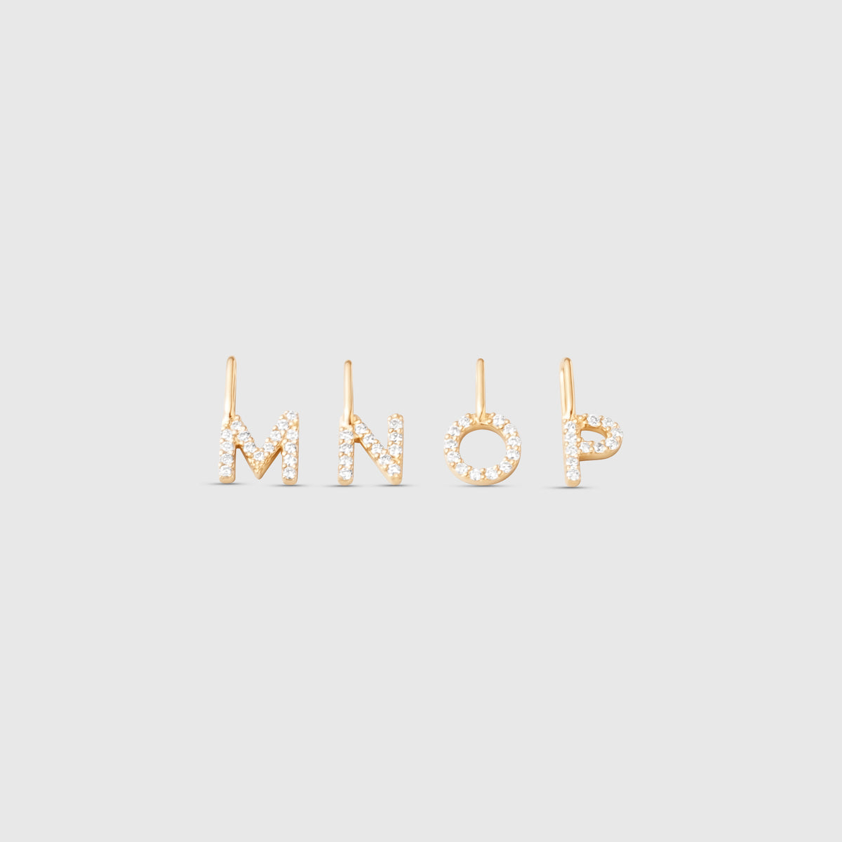 diamond letter necklace | solid gold