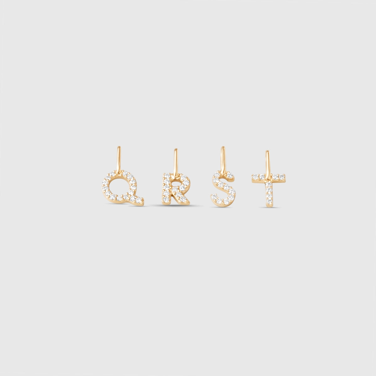diamond letter necklace | solid gold