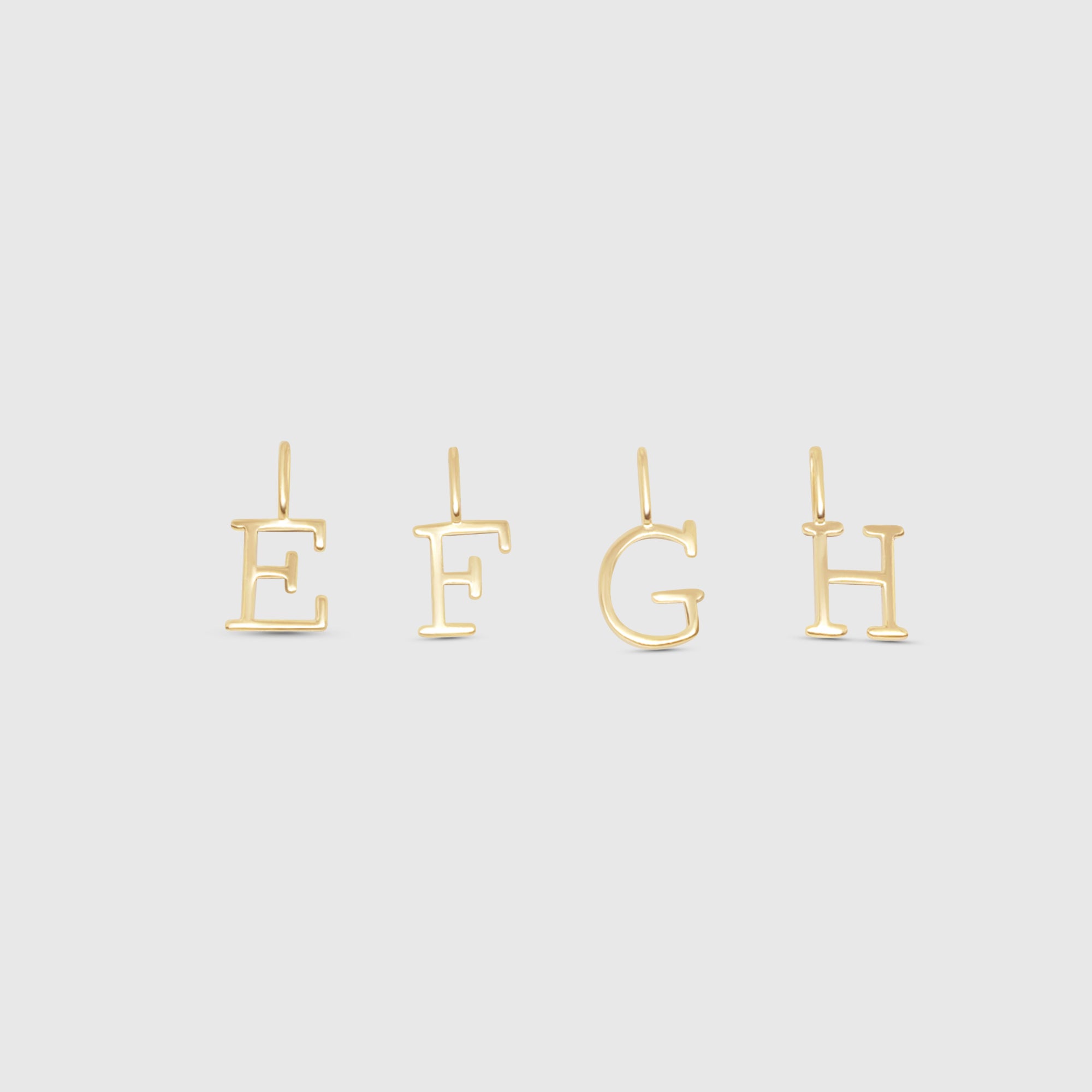 letter necklace charm | solid gold