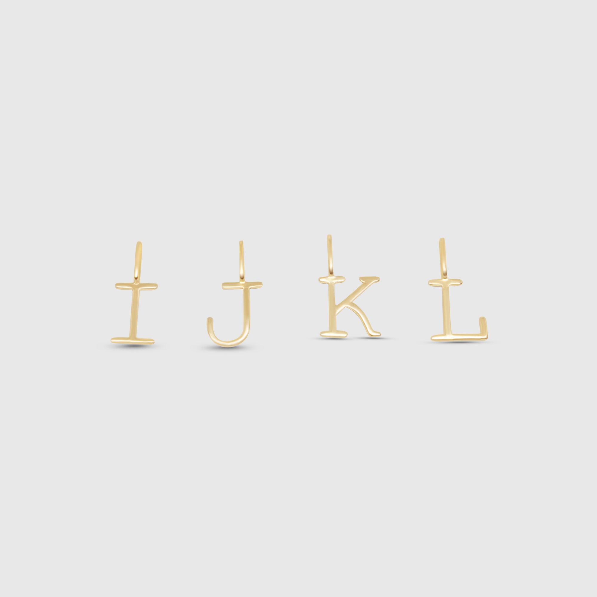 letter necklace charm | solid gold