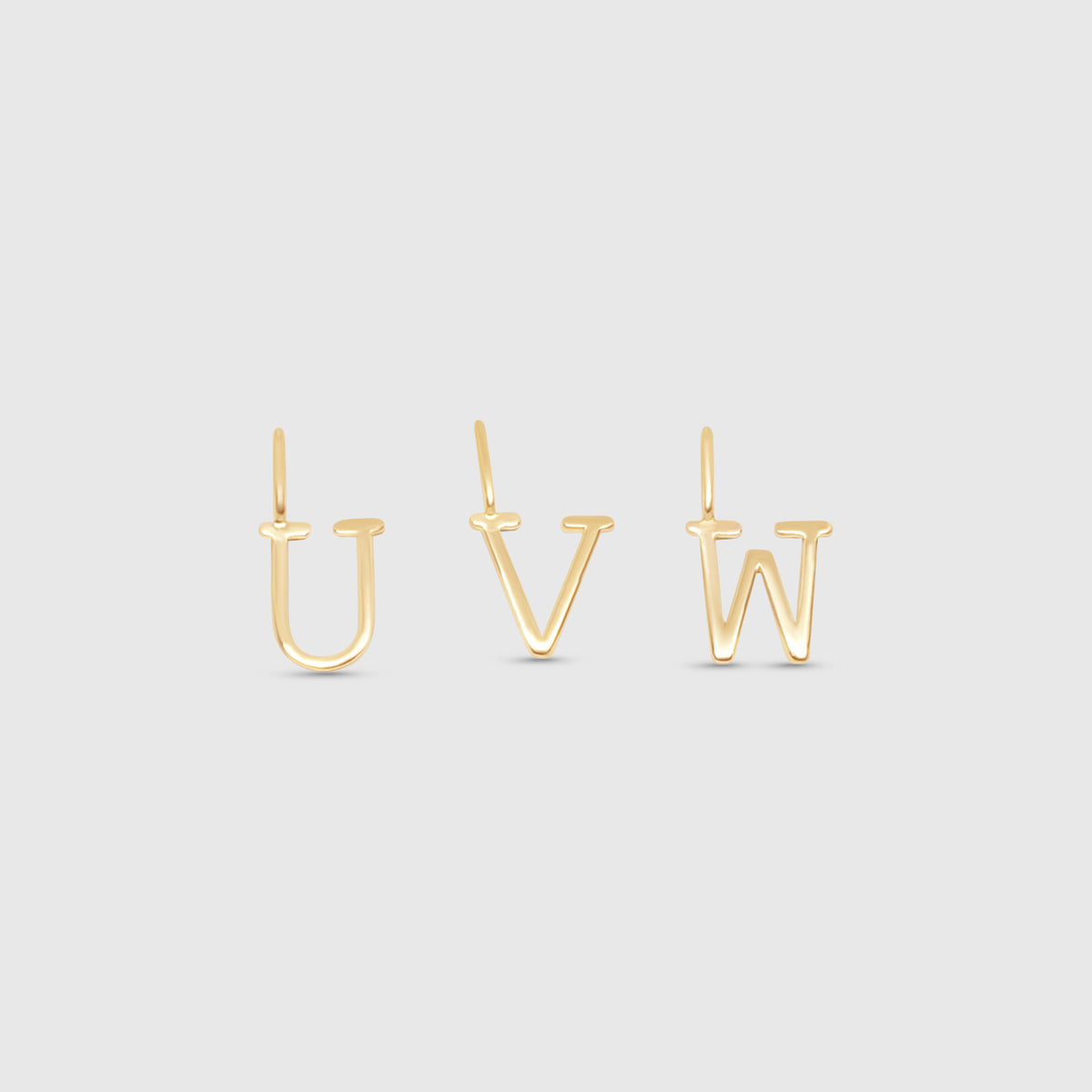 letter necklace charm | solid gold