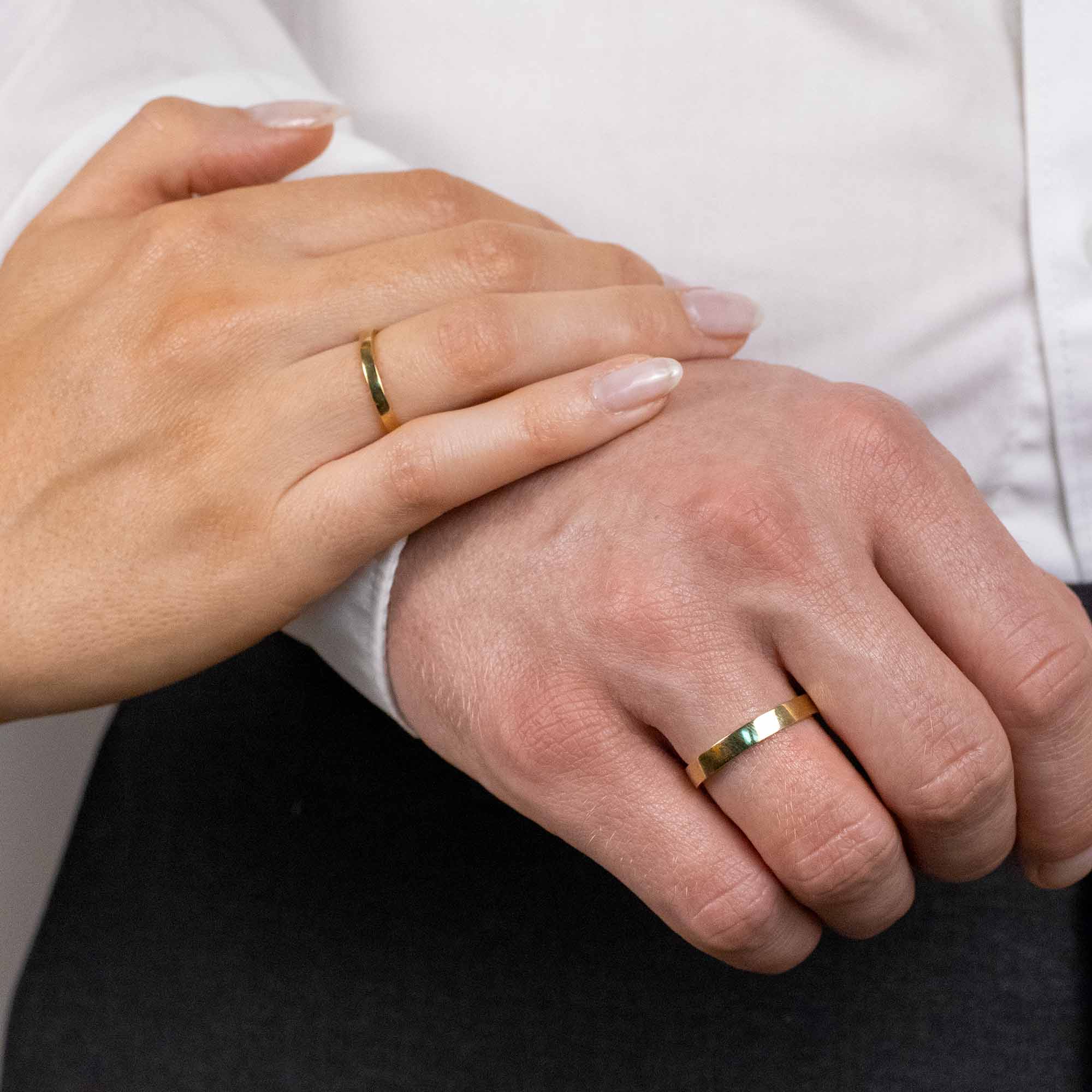 Wedding ring - shiny wedding band | solid gold