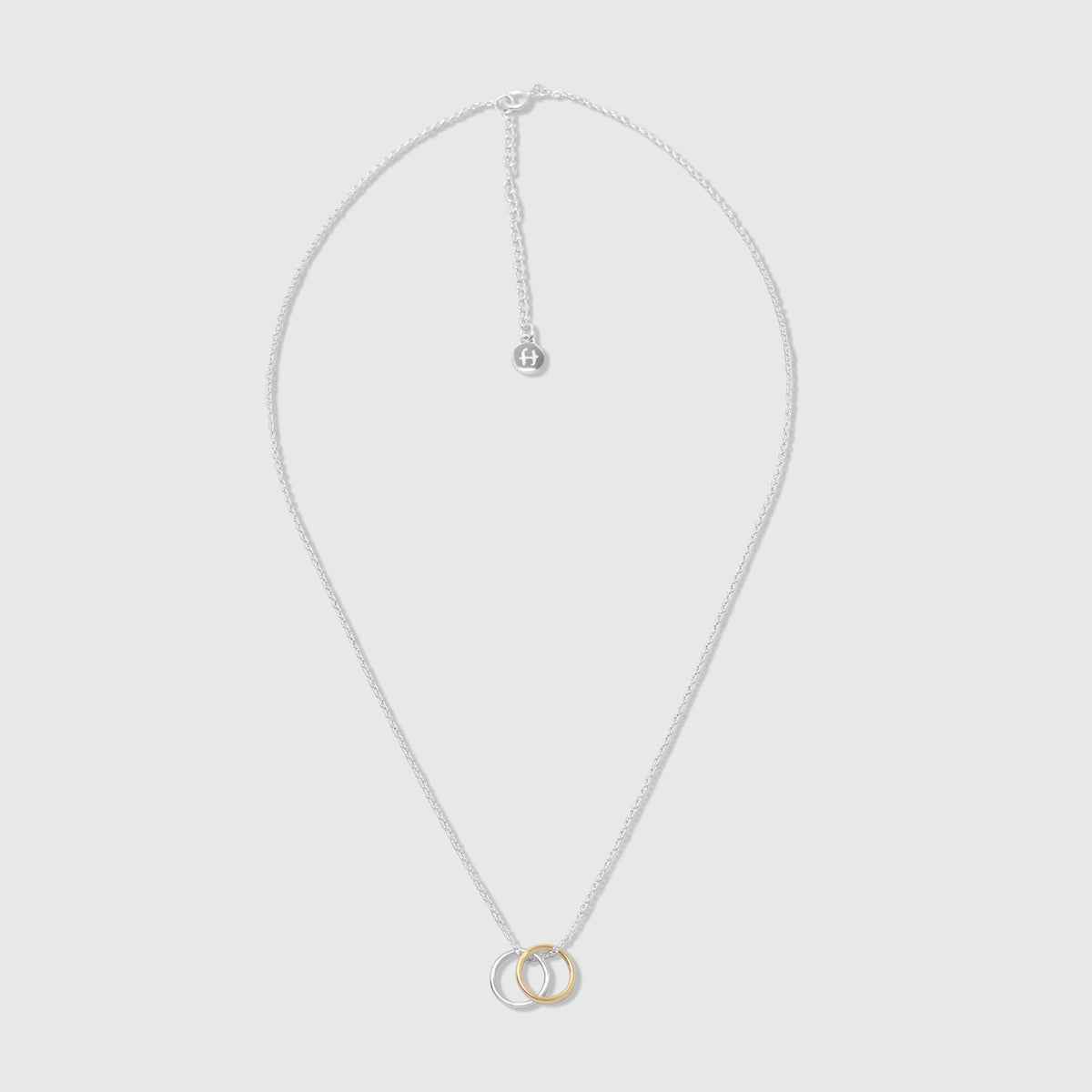 bicolor circle necklace