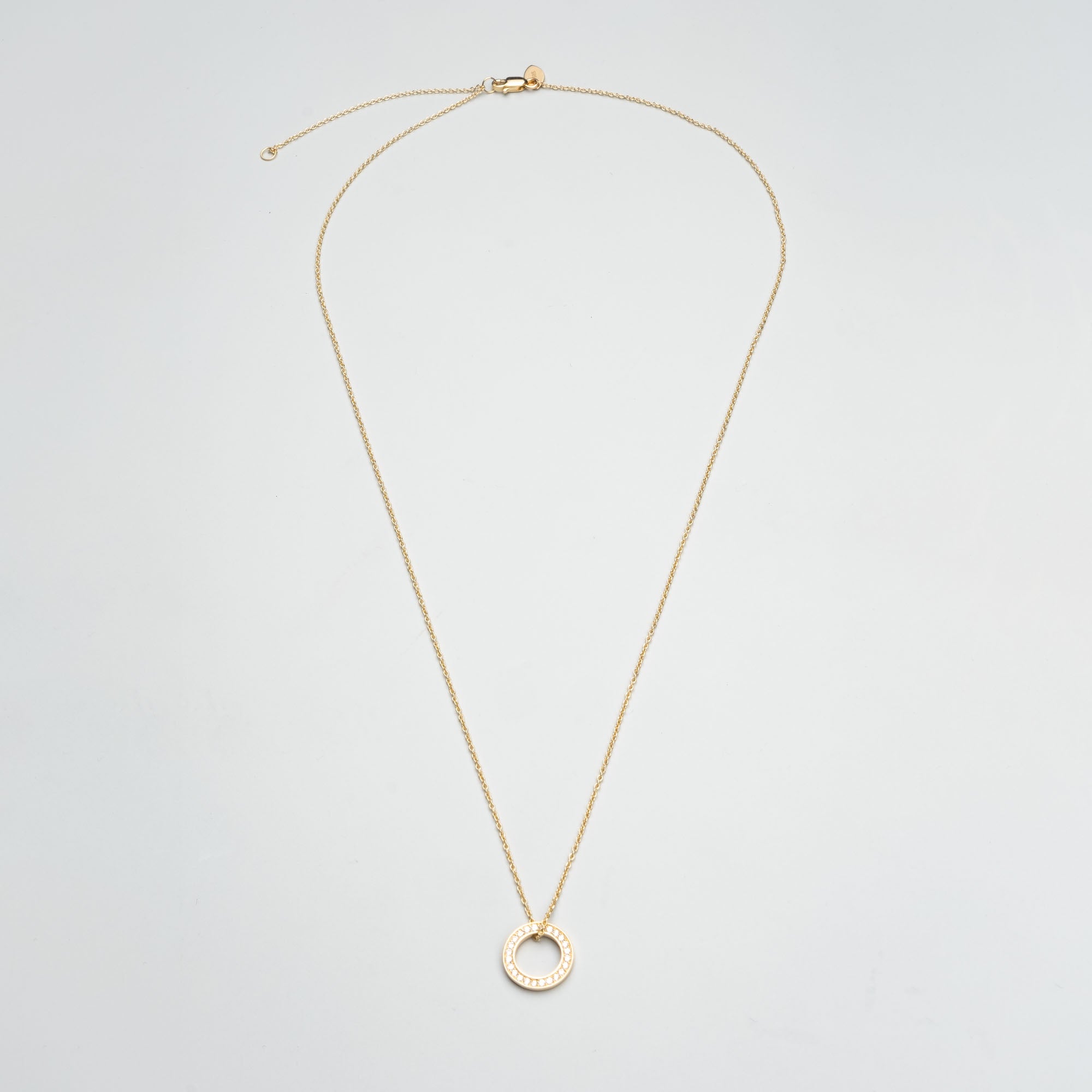 diamond disc necklace charm | solid gold