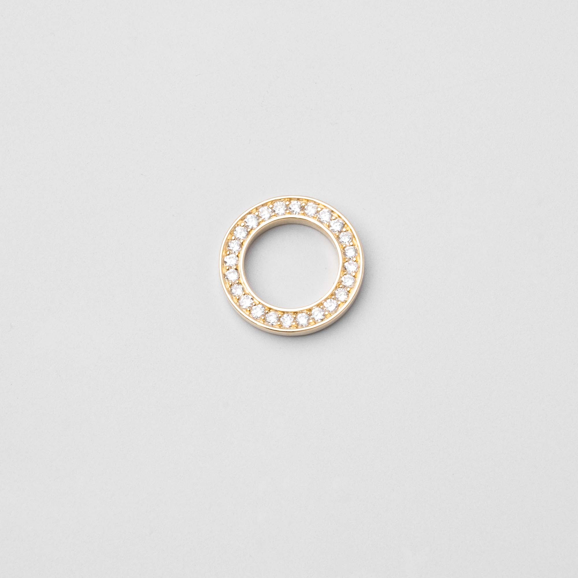 diamond disc necklace charm | solid gold