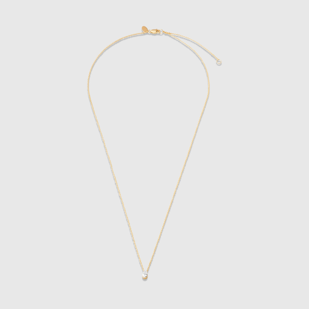 drop diamond necklace | solid gold