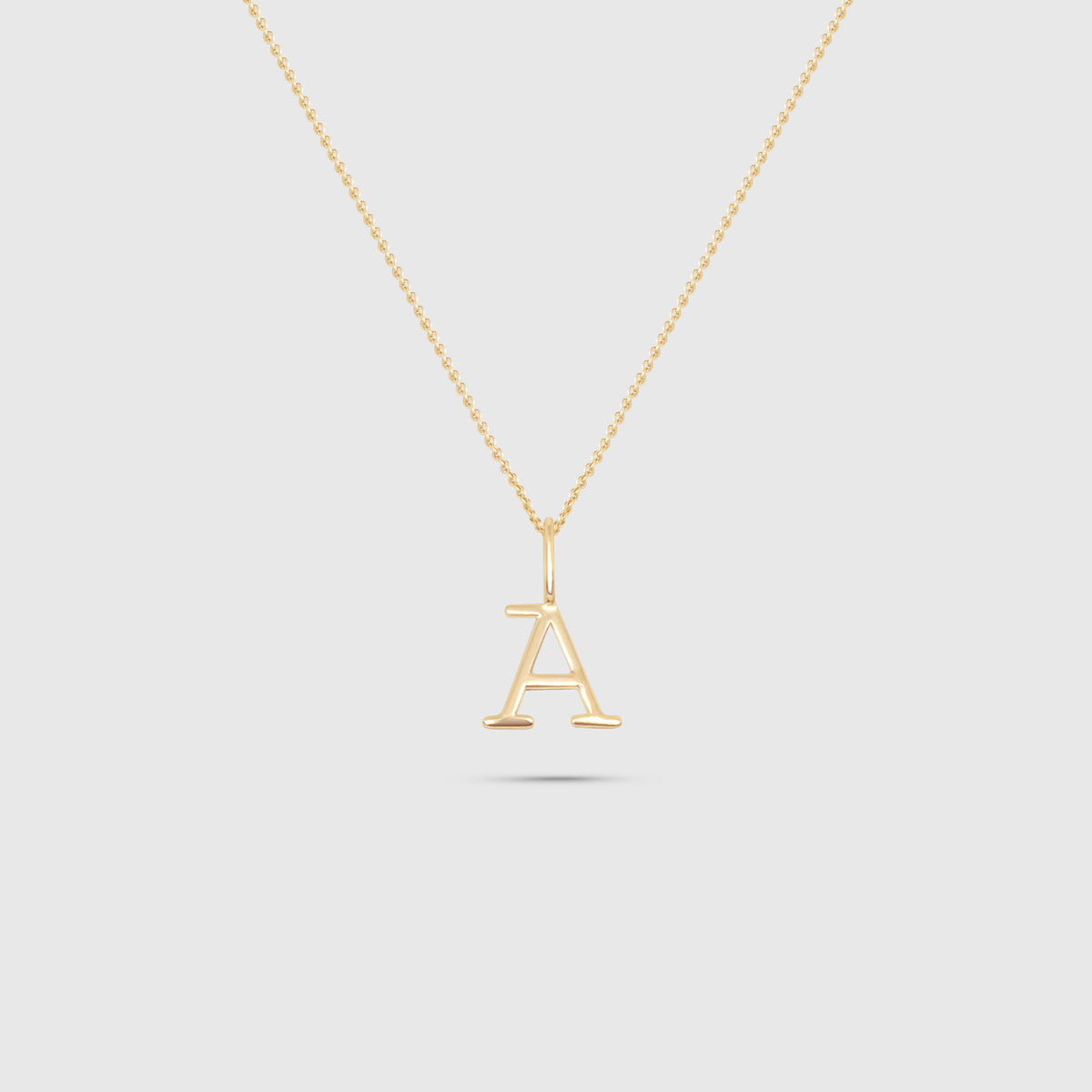 letter necklace charm | solid gold
