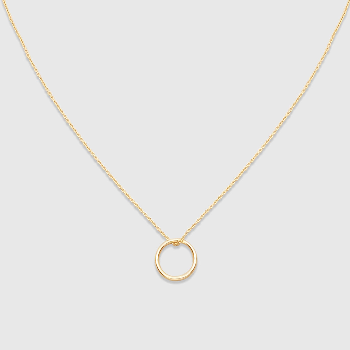 medium circle necklace | solid gold