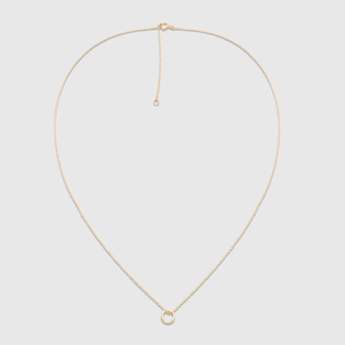 small circle necklace | solid gold