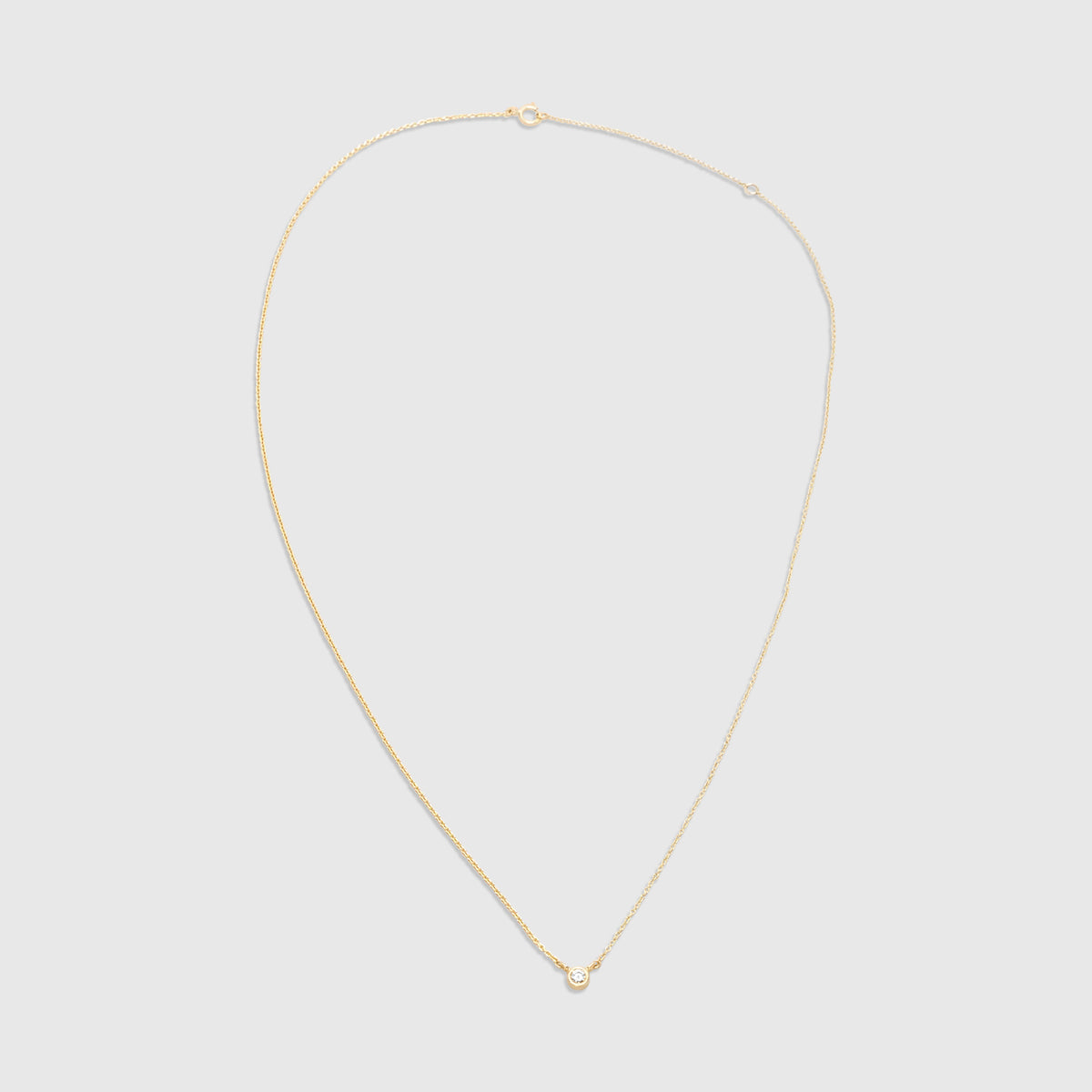tiny diamond necklace | solid gold
