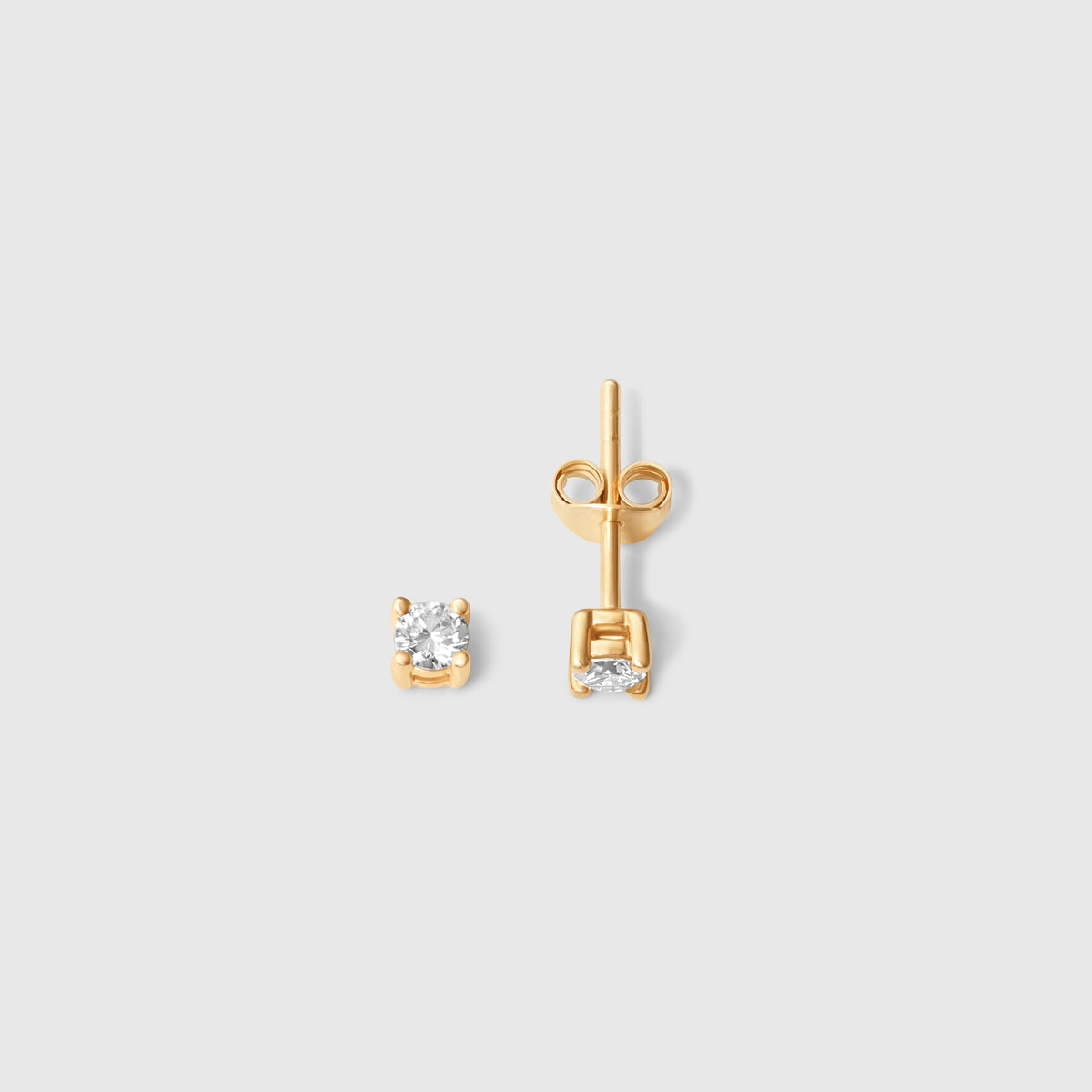 diamond stud | solid gold