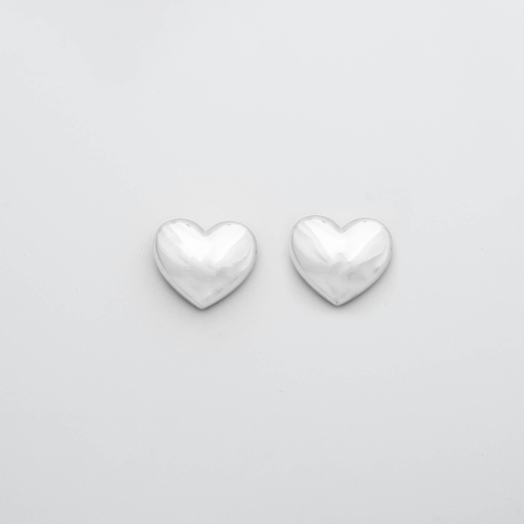 Ohrstecker big heart stud silber