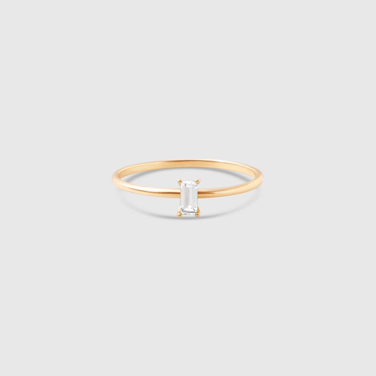 diamond baguette ring | solid gold