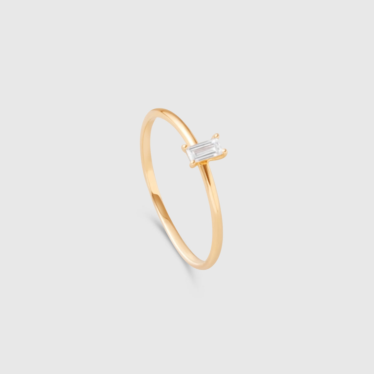 diamond baguette ring | solid gold