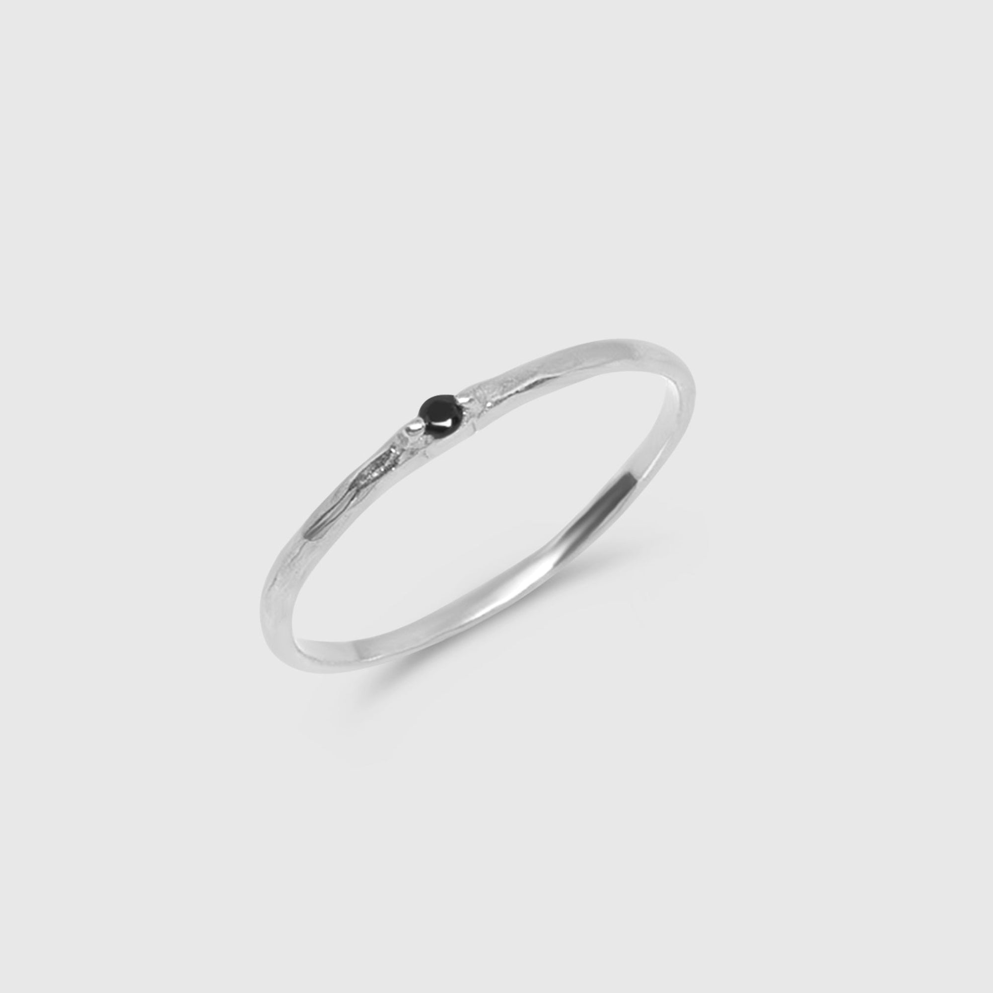 hammered black ring
