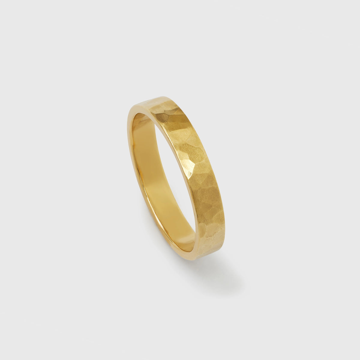 Wedding ring - hammered wedding band | solid gold
